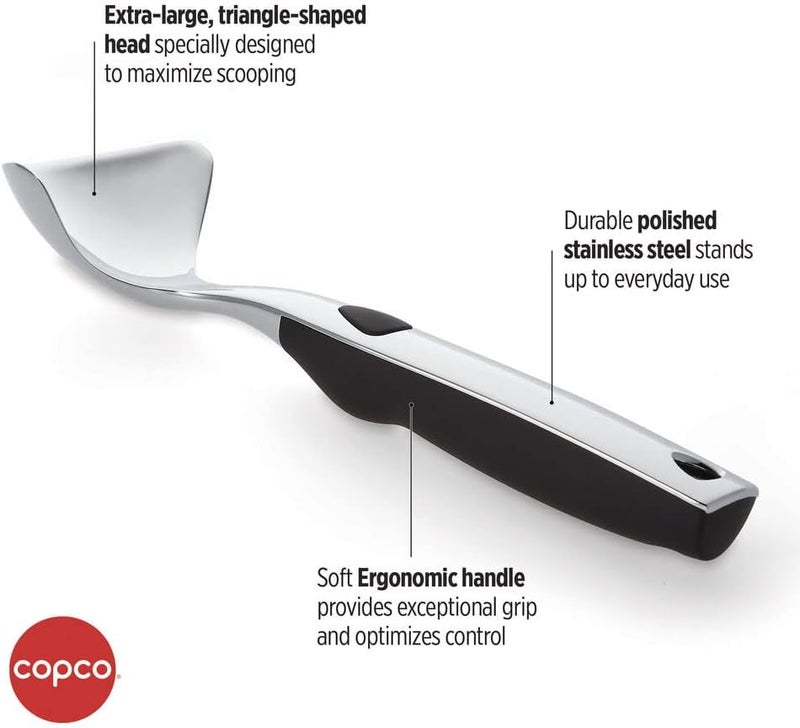 Copco Extra Large Stainless Steel Ice Cream Scoop with Ergonomic Handle - Image 4
